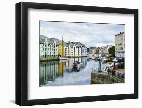 Alesund, Noted for its Art Nouveau Achitecture, Norway, Scandinavia, Europe-Amanda Hall-Framed Photographic Print