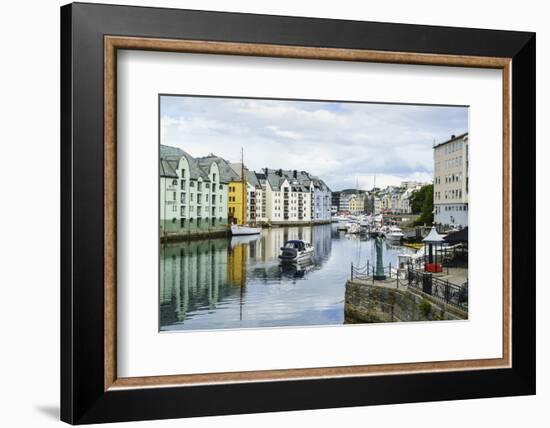 Alesund, Noted for its Art Nouveau Achitecture, Norway, Scandinavia, Europe-Amanda Hall-Framed Photographic Print