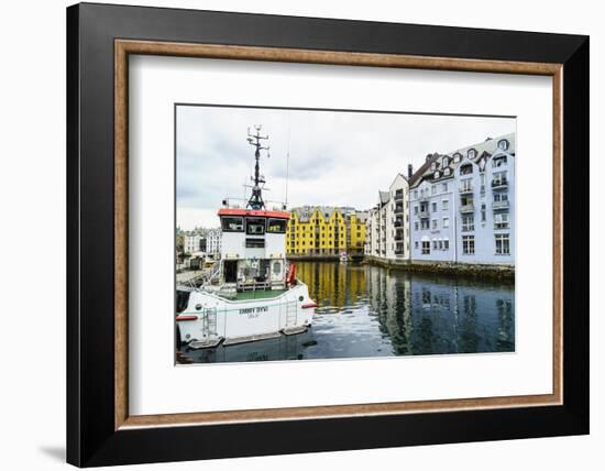 Alesund, Noted for its Art Nouveau Achitecture, Norway, Scandinavia, Europe-Amanda Hall-Framed Photographic Print