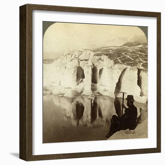 Aletsch Glacier and Marjelen Lake, Switzerland-Underwood & Underwood-Framed Photographic Print