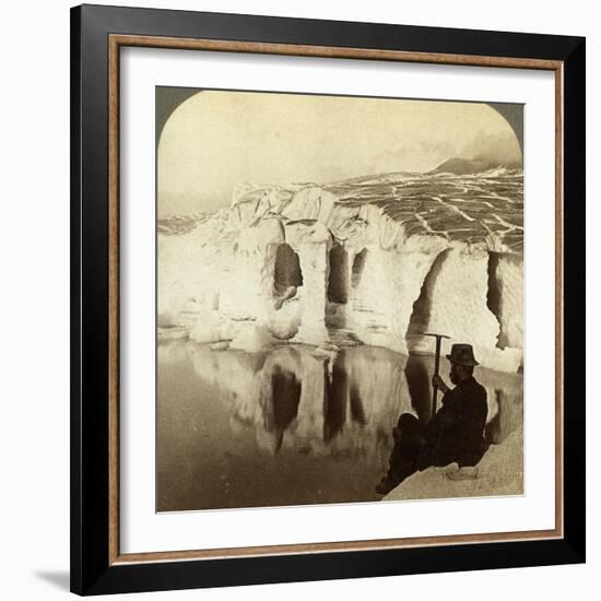 Aletsch Glacier and Marjelen Lake, Switzerland-Underwood & Underwood-Framed Photographic Print