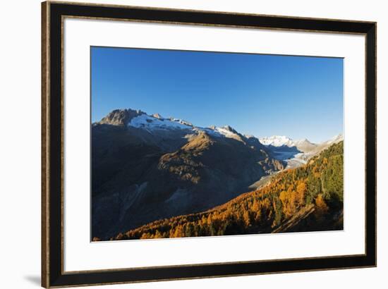 Aletsch Glacier, Jungfrau-Aletsch, UNESCO World Heritage Site, Valais, Swiss Alps, Switzerland, Eur-Christian Kober-Framed Photographic Print