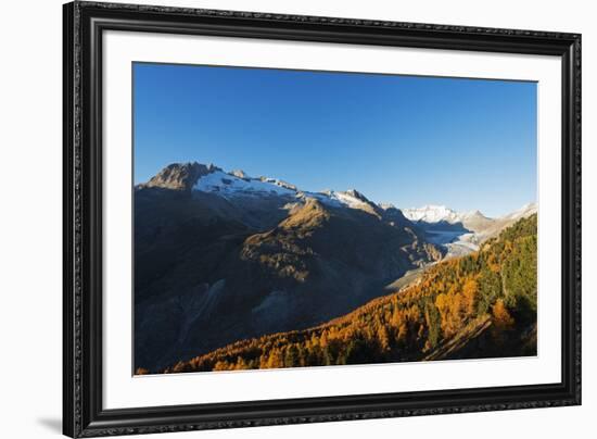 Aletsch Glacier, Jungfrau-Aletsch, UNESCO World Heritage Site, Valais, Swiss Alps, Switzerland, Eur-Christian Kober-Framed Photographic Print