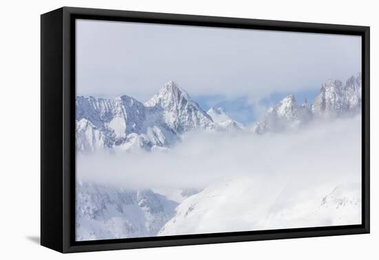 Aletsch Glacier Seen from Betterhorn Surrounded by Snow, Bettmeralp, District of Raron-Roberto Moiola-Framed Premier Image Canvas