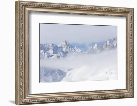 Aletsch Glacier Seen from Betterhorn Surrounded by Snow, Bettmeralp, District of Raron-Roberto Moiola-Framed Photographic Print