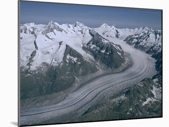 Aletschglacier, Bernese Alps from South, Switzerland-Ursula Gahwiler-Mounted Photographic Print