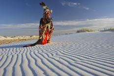 Native American in Full Regalia, White Sands National Monument, New Mexico, USA Mr-Alex Heeb-Laminated Photographic Print