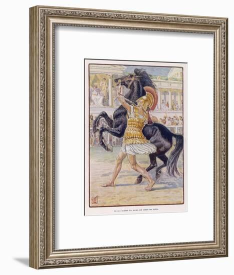 Alexander and Bucephalos-null-Framed Art Print