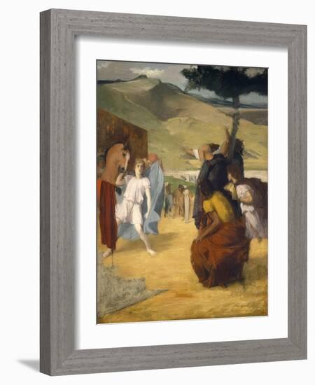 Alexander and Bucephalus, 1861-2-Edgar Degas-Framed Giclee Print