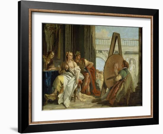 Alexander and Campaspe at the House of the Painter Apelles, 1740-Giovanni Battista Tiepolo-Framed Giclee Print
