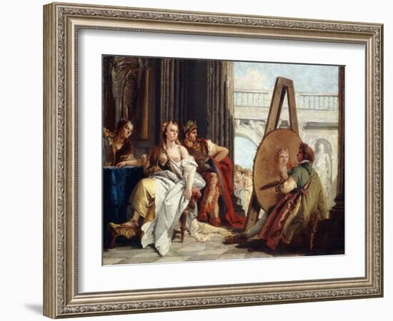 Alexander and Campaspe in the Studio of Apelles-Giovanni Battista Tiepolo-Framed Giclee Print