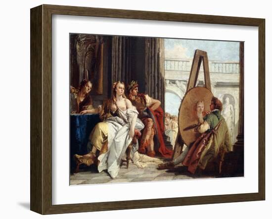 Alexander and Campaspe in the Studio of Apelles-Giovanni Battista Tiepolo-Framed Giclee Print