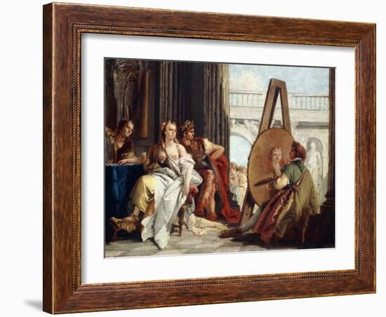 Alexander and Campaspe in the Studio of Apelles-Giovanni Battista Tiepolo-Framed Giclee Print