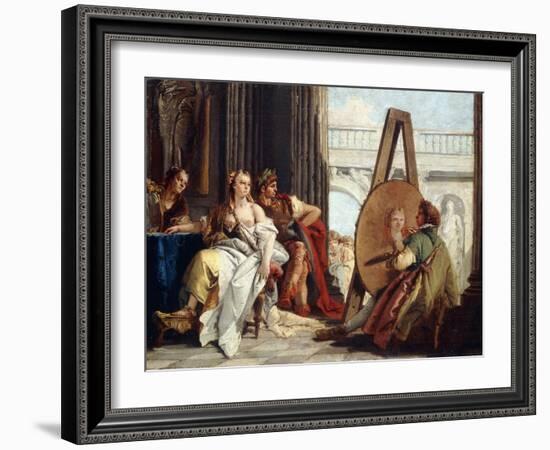 Alexander and Campaspe in the Studio of Apelles-Giovanni Battista Tiepolo-Framed Giclee Print