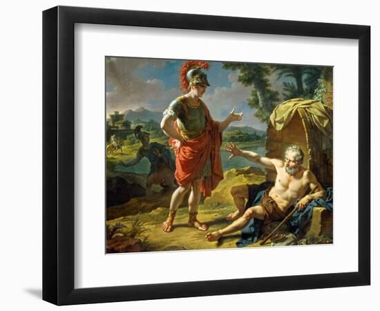 Alexander and Diogenes, 1818-Nicolas André Monsiau-Framed Giclee Print
