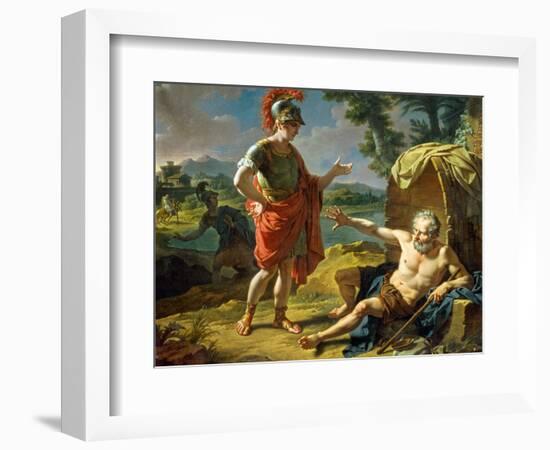 Alexander and Diogenes, 1818-Nicolas André Monsiau-Framed Giclee Print