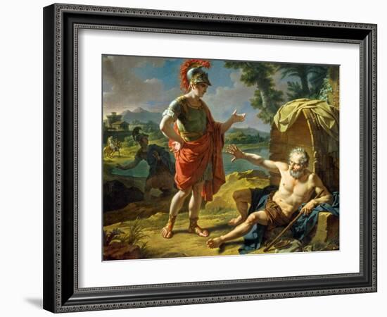 Alexander and Diogenes, 1818-Nicolas André Monsiau-Framed Giclee Print