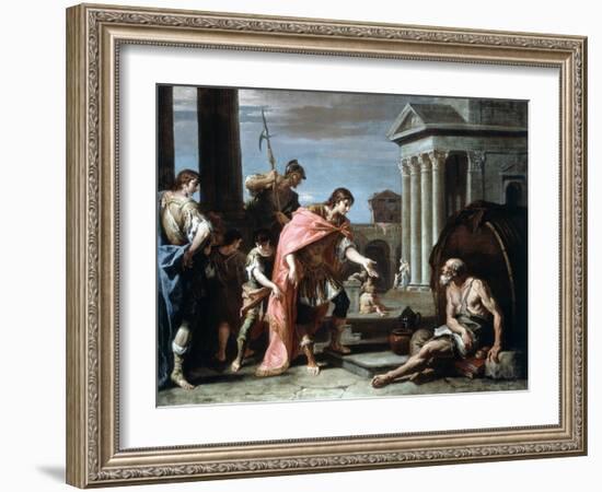 Alexander and Diogenes, Late 17th-Early 18th Century-Sebastiano Ricci-Framed Giclee Print