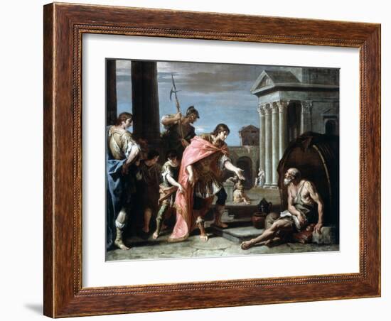 Alexander and Diogenes, Late 17th-Early 18th Century-Sebastiano Ricci-Framed Giclee Print