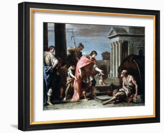 Alexander and Diogenes, Late 17th-Early 18th Century-Sebastiano Ricci-Framed Giclee Print