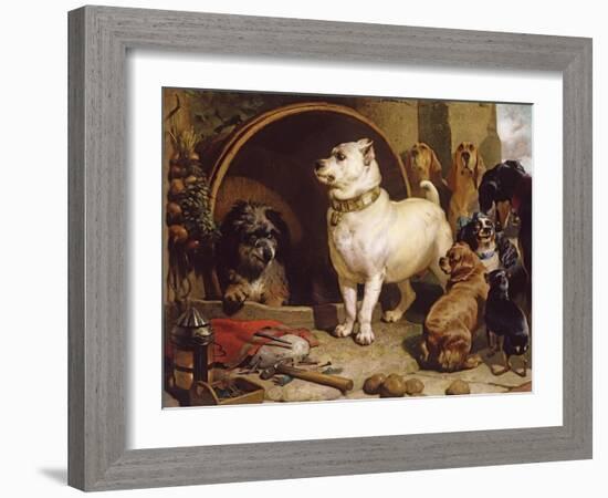 Alexander and Diogenes-Edwin Henry Landseer-Framed Giclee Print