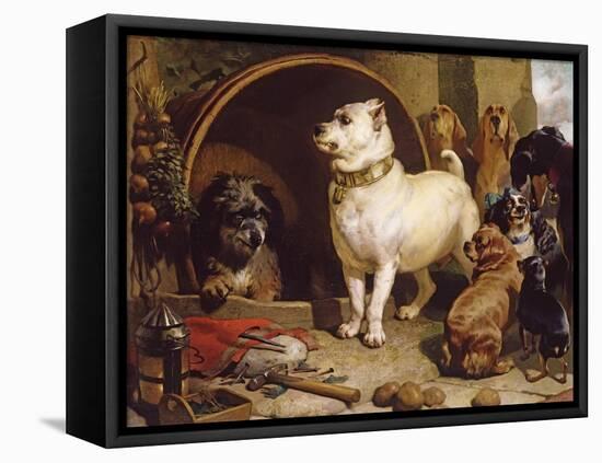 Alexander and Diogenes-Edwin Henry Landseer-Framed Premier Image Canvas