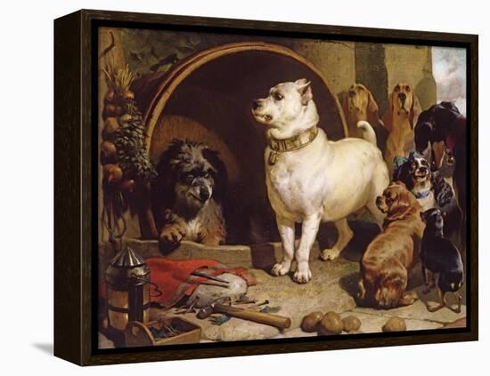 Alexander and Diogenes-Edwin Henry Landseer-Framed Premier Image Canvas