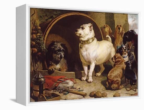 Alexander and Diogenes-Edwin Henry Landseer-Framed Premier Image Canvas