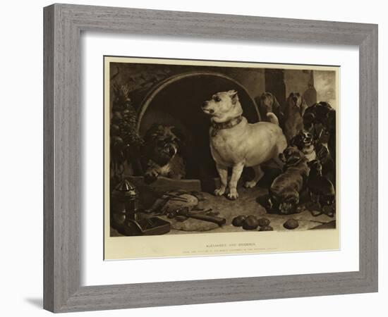 Alexander and Diogenes-Edwin Landseer-Framed Giclee Print