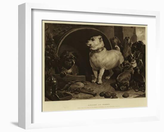 Alexander and Diogenes-Edwin Landseer-Framed Giclee Print