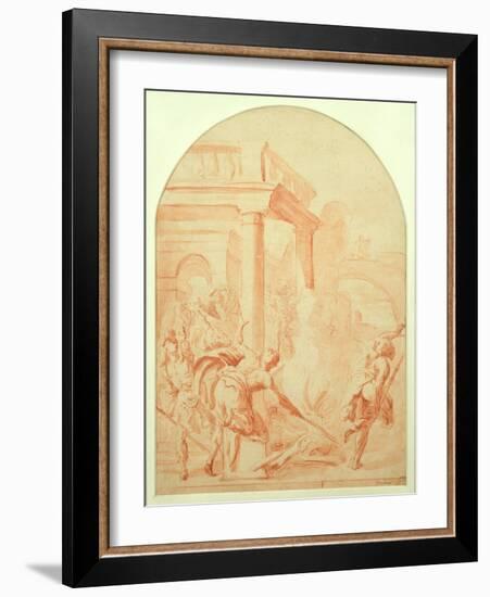 Alexander and Thais on their Drunken Rampage through Persepolis-Vittorio Maria Bigari-Framed Giclee Print