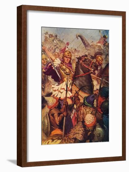 'Alexander at the Battle with Porus', 326 BC (c1912)-Unknown-Framed Giclee Print