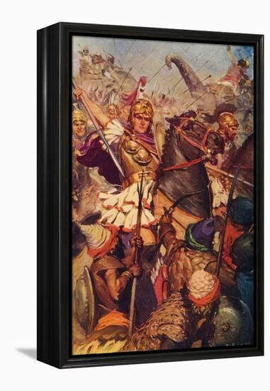 'Alexander at the Battle with Porus', 326 BC (c1912)-Unknown-Framed Premier Image Canvas