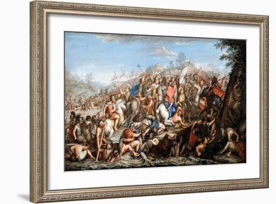 Alexander Crossing the River Granicus-Charles Le Brun-Framed Giclee Print