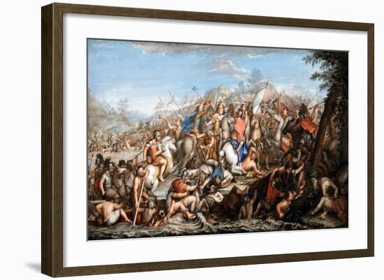 Alexander Crossing the River Granicus-Charles Le Brun-Framed Giclee Print