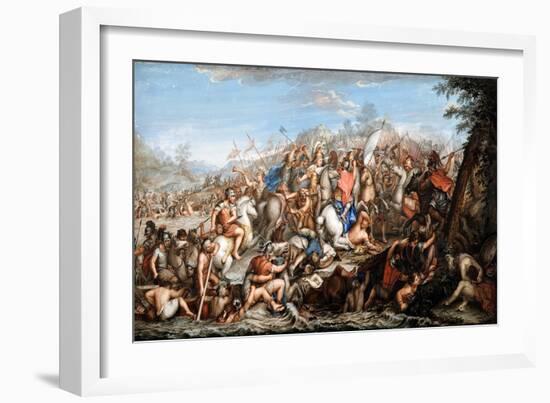 Alexander Crossing the River Granicus-Charles Le Brun-Framed Giclee Print