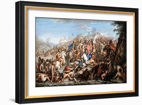 Alexander Crossing the River Granicus-Charles Le Brun-Framed Giclee Print