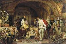 Ivan IV of Russia Demonstrates His Treasures to the Ambassador of Queen Elizabeth I of England-Alexander Dmitrievich Litovchenko-Framed Giclee Print