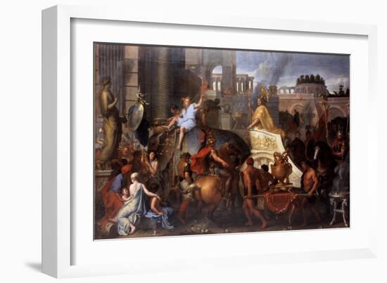 Alexander Entering Babylon (The Triumph of Alexander the Grea)-Charles Le Brun-Framed Giclee Print