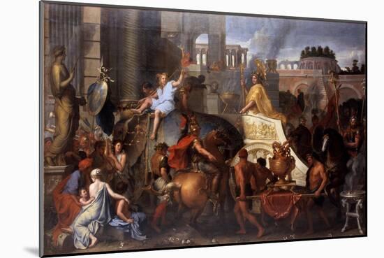 Alexander Entering Babylon (The Triumph of Alexander the Grea)-Charles Le Brun-Mounted Giclee Print