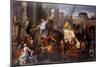 Alexander Entering Babylon (The Triumph of Alexander the Grea)-Charles Le Brun-Mounted Giclee Print
