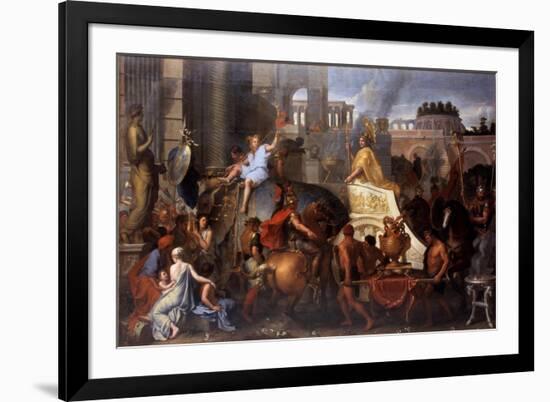 Alexander Entering Babylon (The Triumph of Alexander the Grea)-Charles Le Brun-Framed Giclee Print