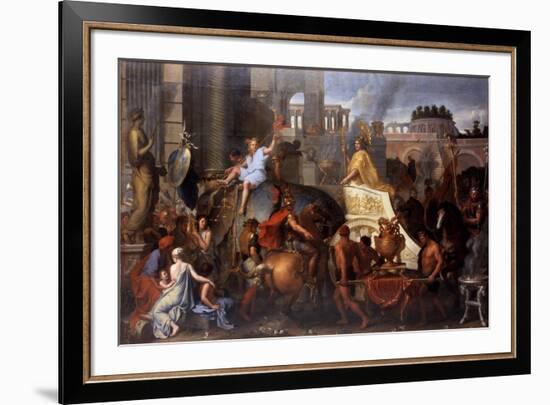 Alexander Entering Babylon (The Triumph of Alexander the Grea)-Charles Le Brun-Framed Giclee Print