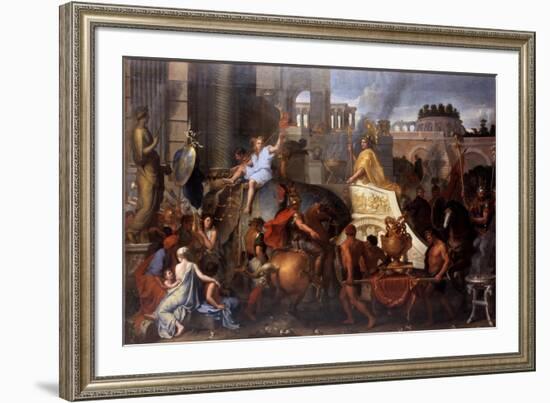 Alexander Entering Babylon (The Triumph of Alexander the Grea)-Charles Le Brun-Framed Giclee Print