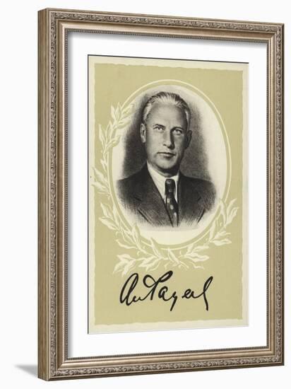 Alexander Fadeyev, Russian Author-null-Framed Giclee Print