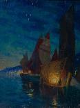 Sails at Night-Alexander Fyodorovich Gaush-Mounted Giclee Print