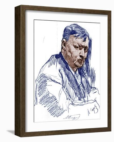 Alexander GLAZUNOV by Serov-Valentin Aleksandrovich Serov-Framed Giclee Print