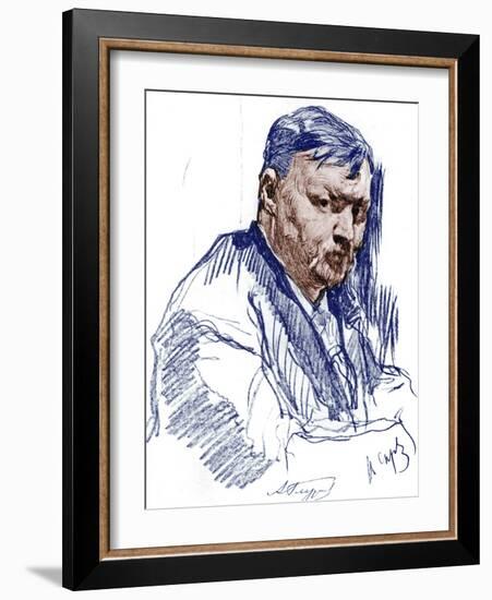 Alexander GLAZUNOV by Serov-Valentin Aleksandrovich Serov-Framed Giclee Print