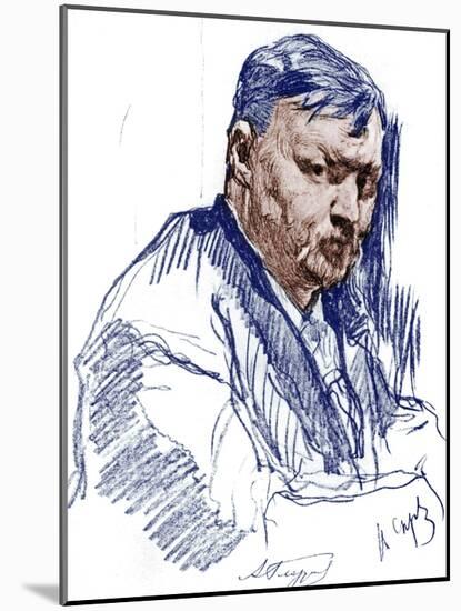 Alexander GLAZUNOV by Serov-Valentin Aleksandrovich Serov-Mounted Giclee Print