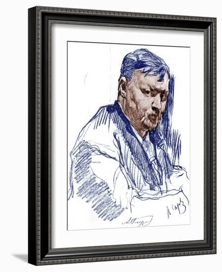 Alexander GLAZUNOV by Serov-Valentin Aleksandrovich Serov-Framed Giclee Print